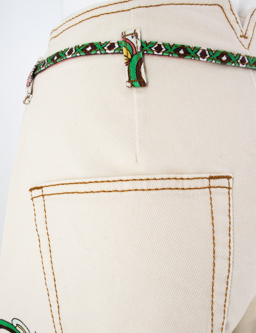 Etro Wide Leg Jeans With High Waist And Paisley Print