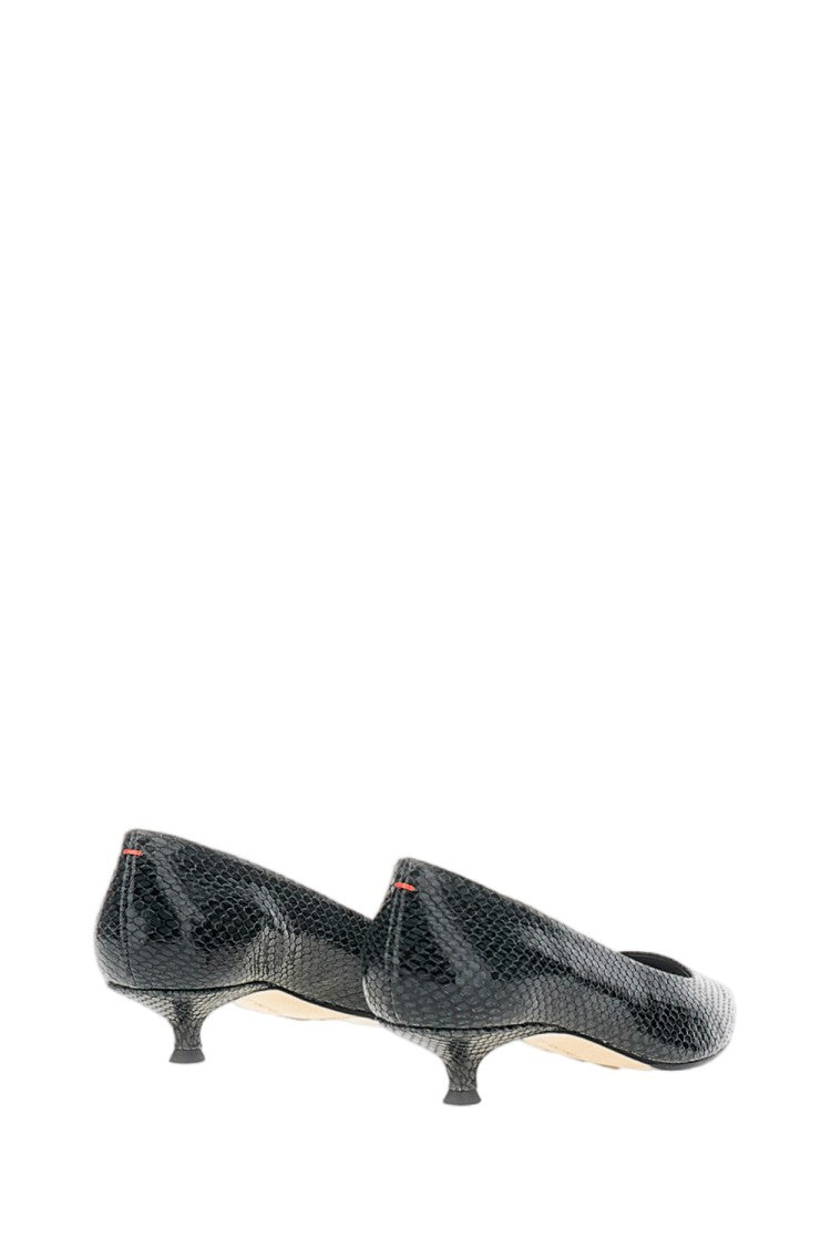 Aeydē Snake-Print Leather Pumps With Ultra-Pointed Toe