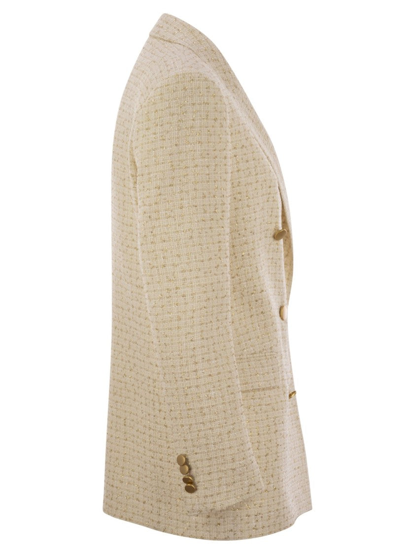 Tagliatore Tailored Double-Breasted Blazer With Peaked Lapels