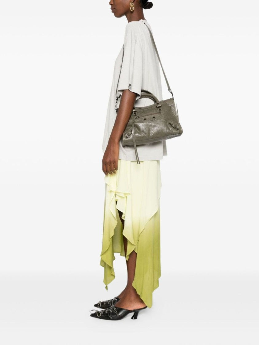 Balenciaga Textured Rectangular Handbag With Braided Detailing
