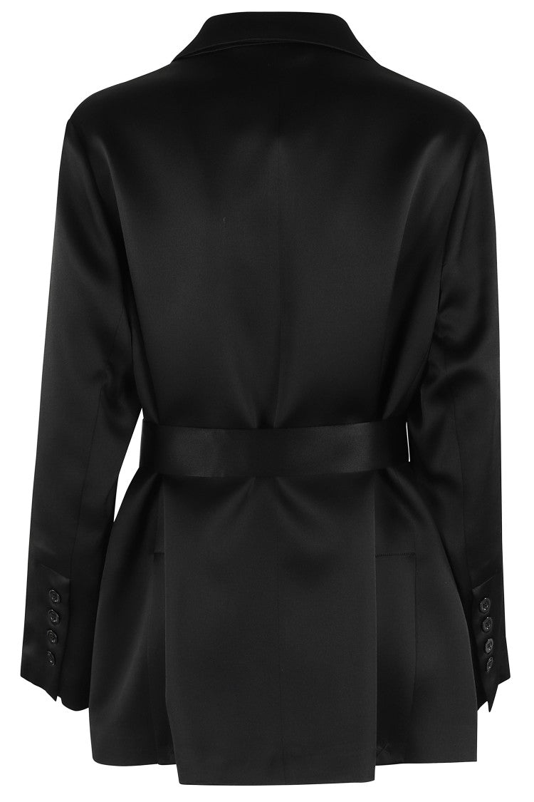 Semi Couture Christiana Black Satin Blazer