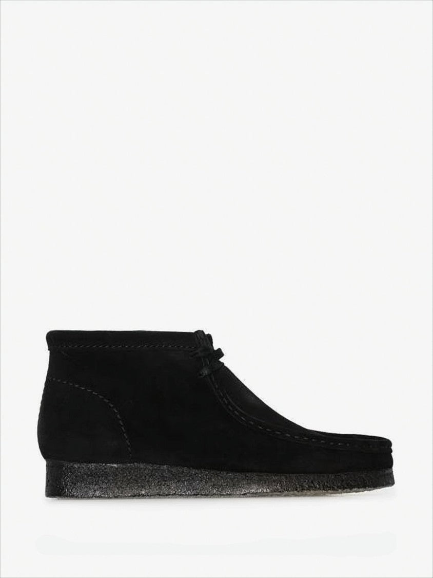 Clarks Ankle-High Black Suede Boot
