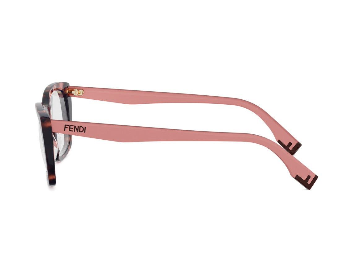Fendi Pink Fe50155i Bold Tortoiseshell Square Sunglasses
