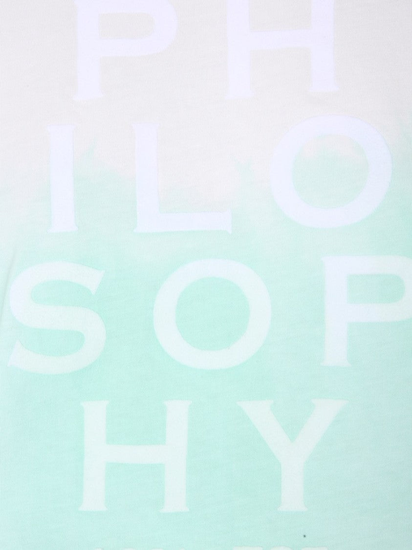Philosophy Di Lorenzo Serafini Gradient Jersey Cotton Crew Neck T-Shirt