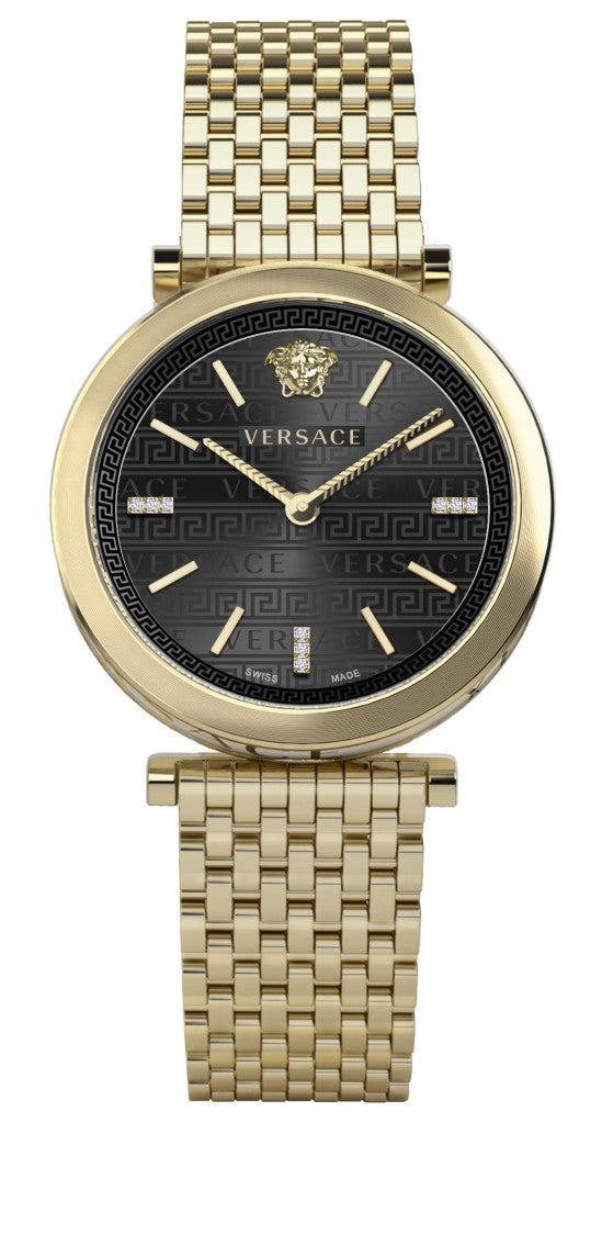 Versace Gold-Tone V-Twist Watch With Sapphire Crystal And Iconic Medusa