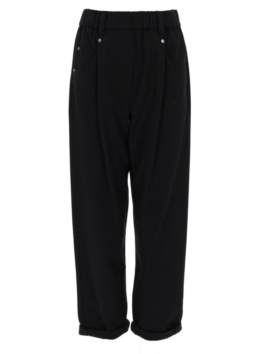 Brunello Cucinelli Relaxed Tapered Stretch Cotton Pants