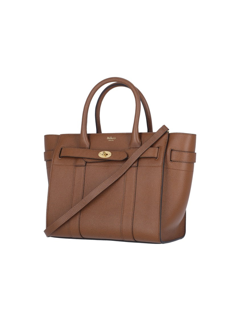 Mulberry Brown Bayswater Small Grain Leather Bag