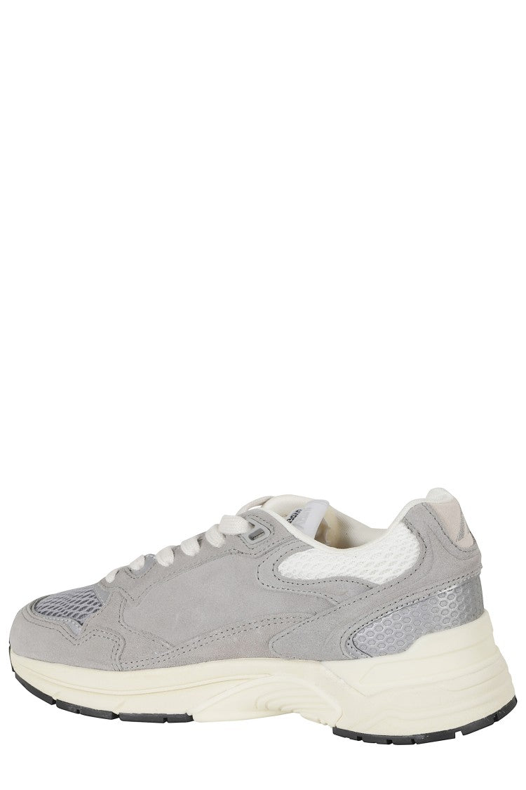 Autry Gray Hyperway Low Mesh Inserts Suede Sneakers