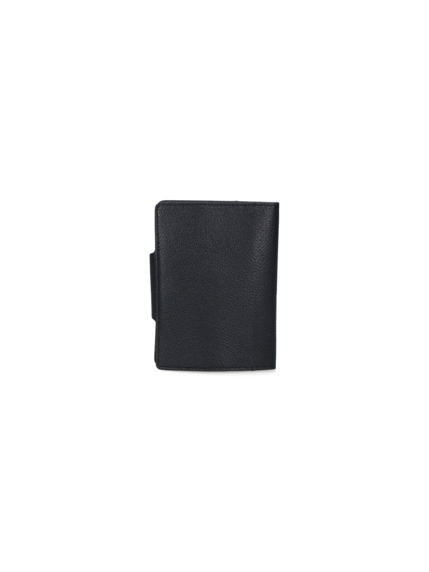 Anya Hindmarch Black Eyes Goat Leather Passport Holder