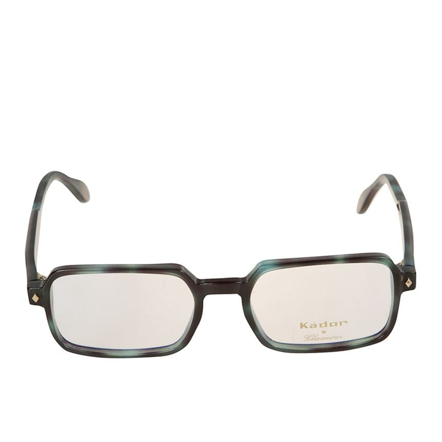 Kador Kolette/N Rectangular Oversized Tortoiseshell Frame Eyeglasses With Gold Accents