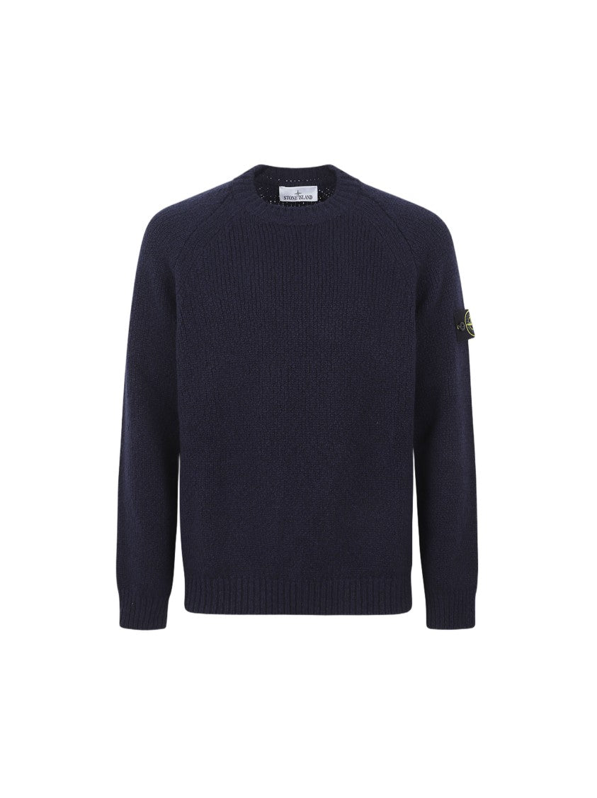 Stone Island Textured Knit Crew Neck Sweater