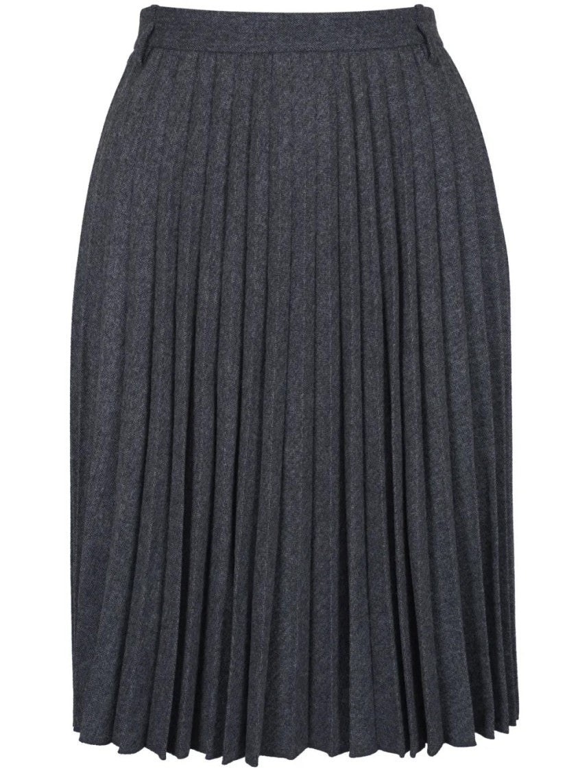 Vince Herringbone Midi Skirt