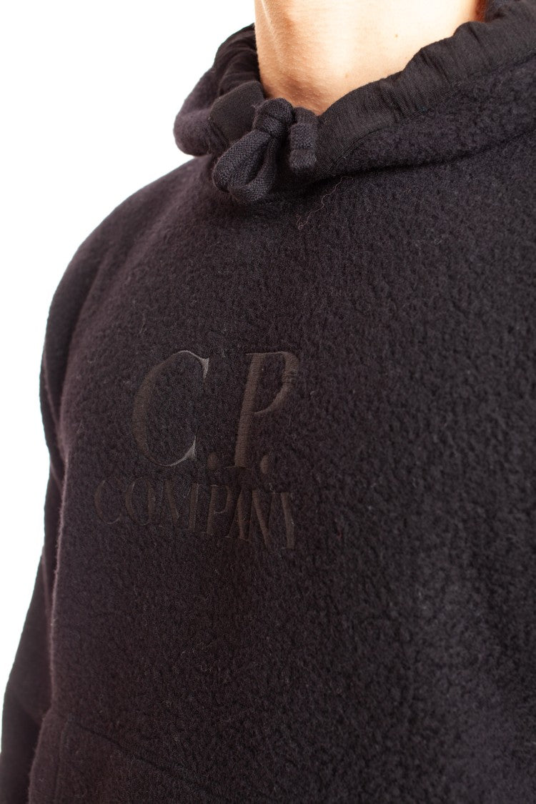 C.P. Company Bear Hoodie Wool With Tone-On-Tone Logo