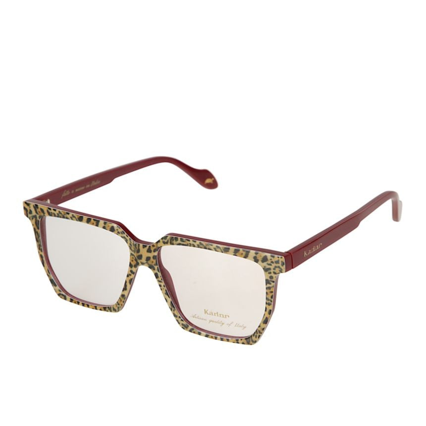 Kador Charlize Light Bold Square Frame Eyeglasses With Leopard Print