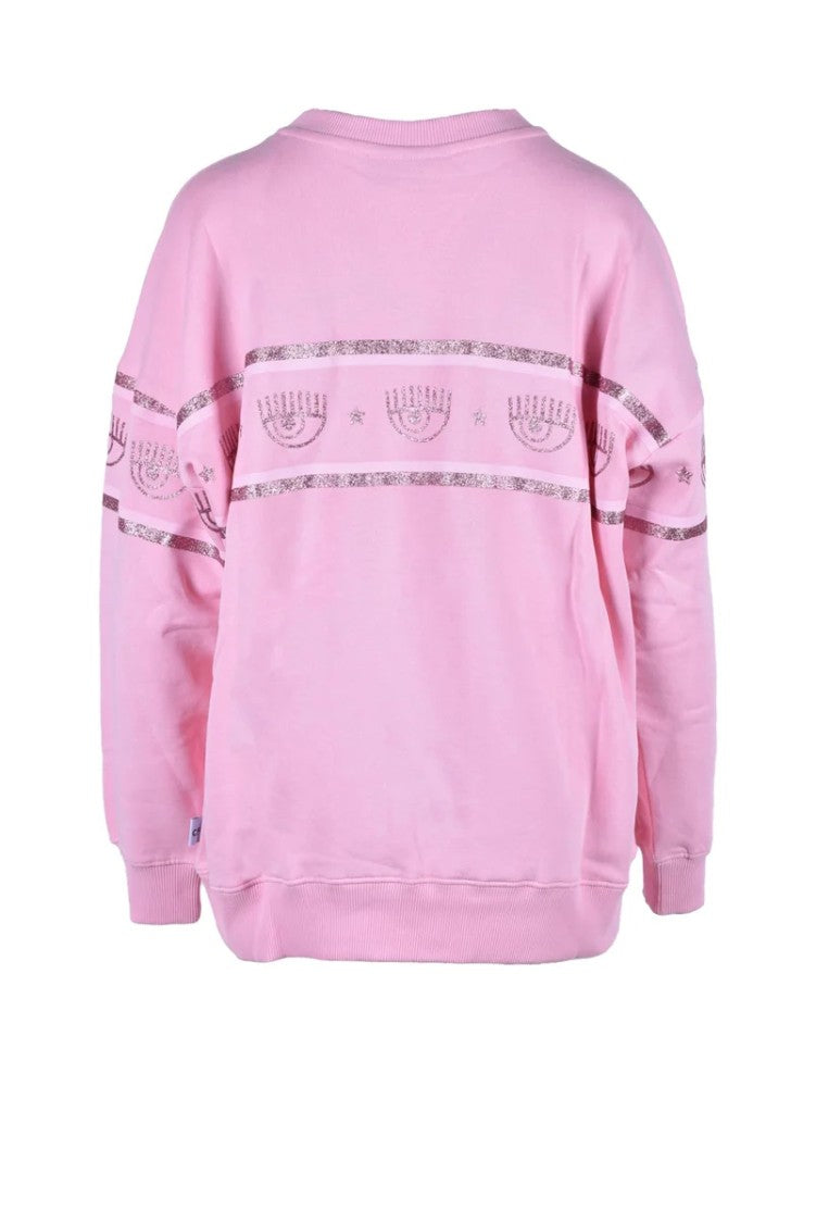 Chiara Ferragni Pink Cotton Sweatshirt