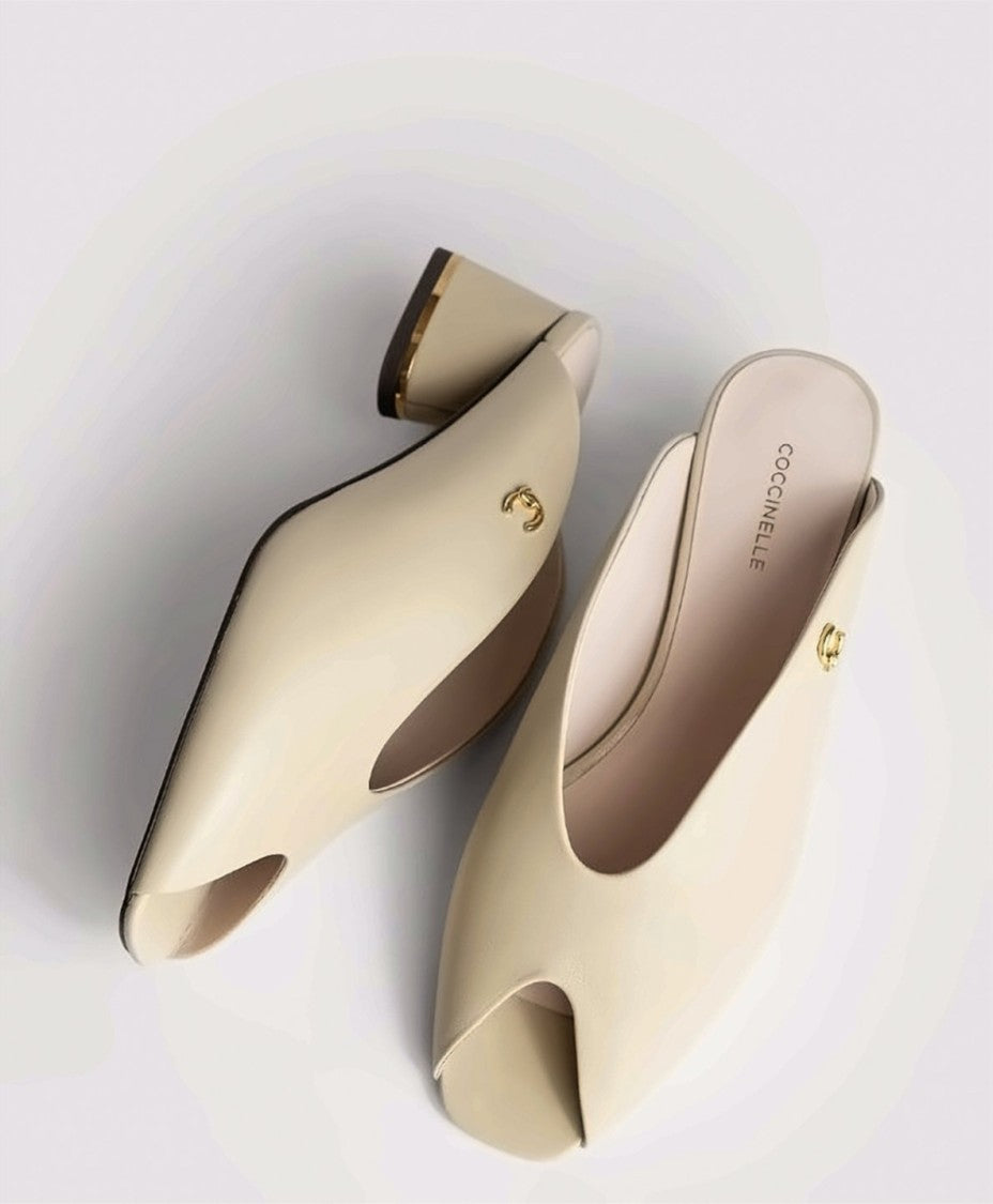 Coccinelle Everyday Smo Leather Chunky Heel Sandals