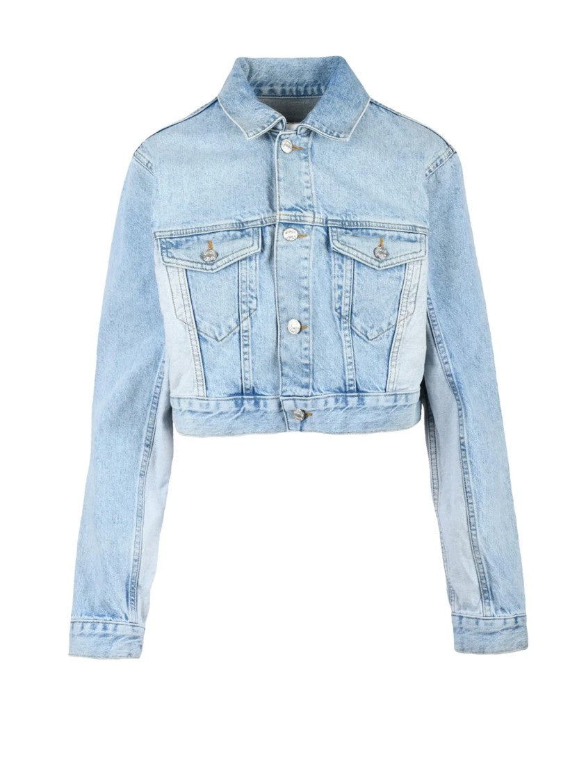 Mo5ch1no Jeans Blue Short Cotton Denim Jacket