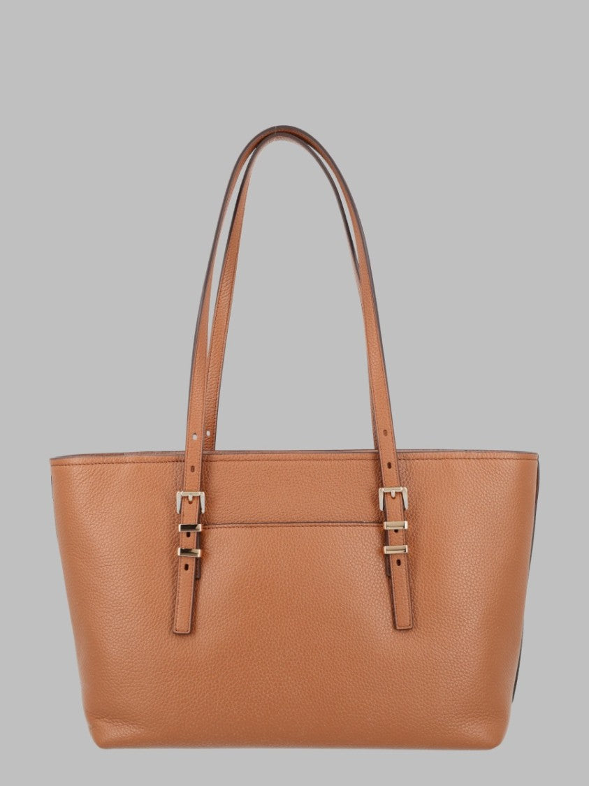 Michael Michael Kors Brown Structured Adjustable-Strap Leather Shoulder Bag