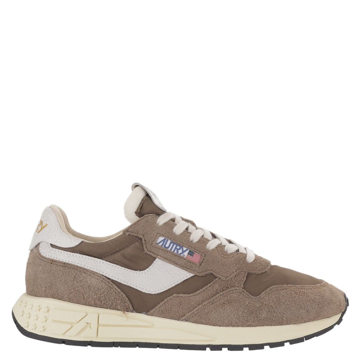 Autry Leather Blend Sneakers With Round Toe
