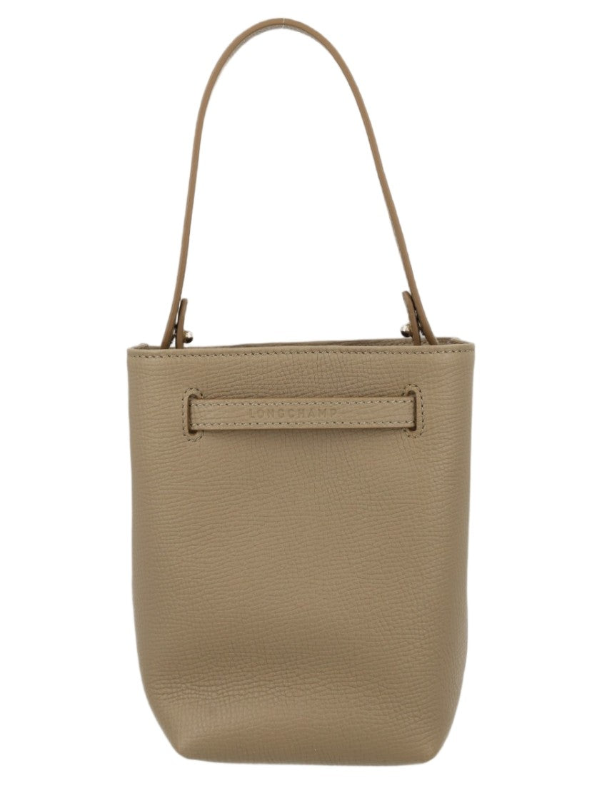 Longchamp Structured Handbag With Textured Surface And Minimalist Design