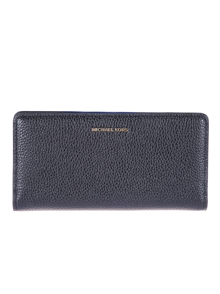 Michael Kors Hammered Leather Wallet With Snap Closure