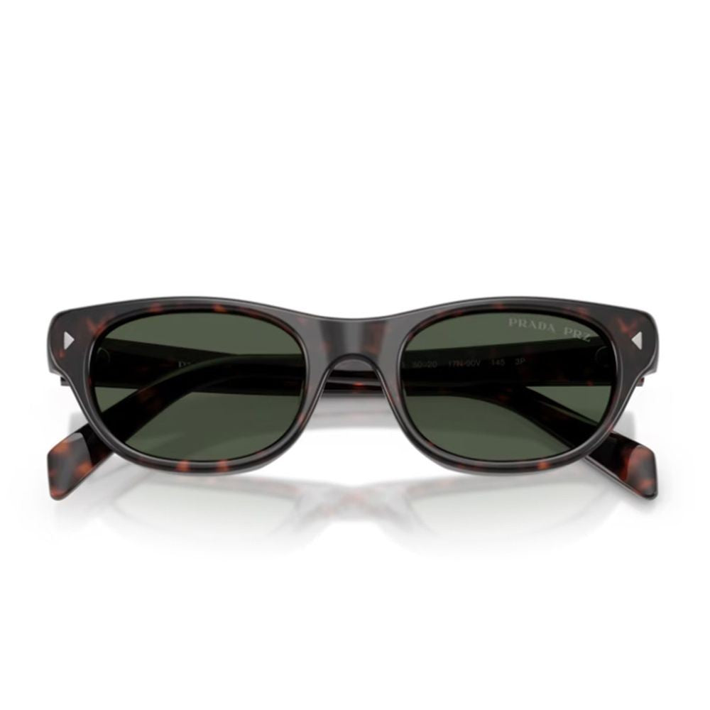 Prada Cat-Eye Sunglasses In Glossy Havana Acetate With Polarized Lenses