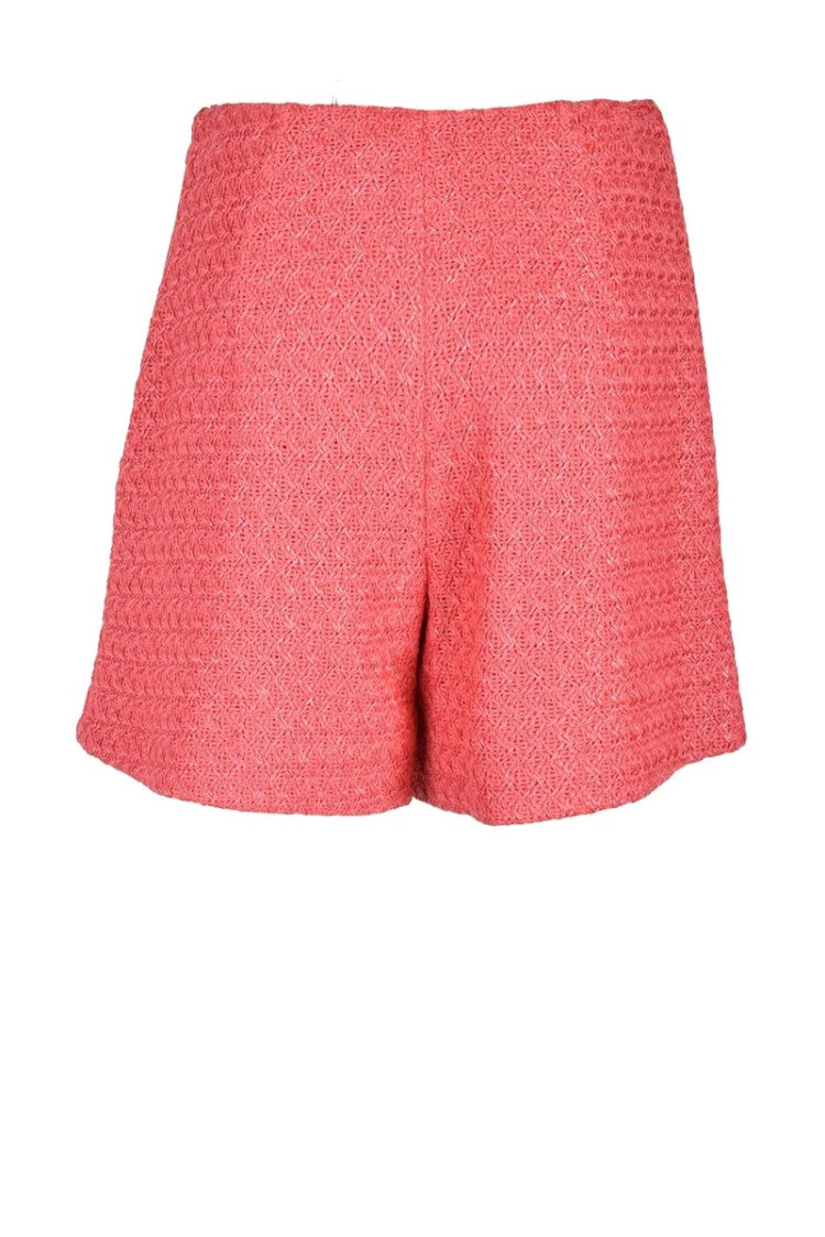 Maria Vittoria Paolillo Mvp Red High-Waist Cotton-Blend Shorts