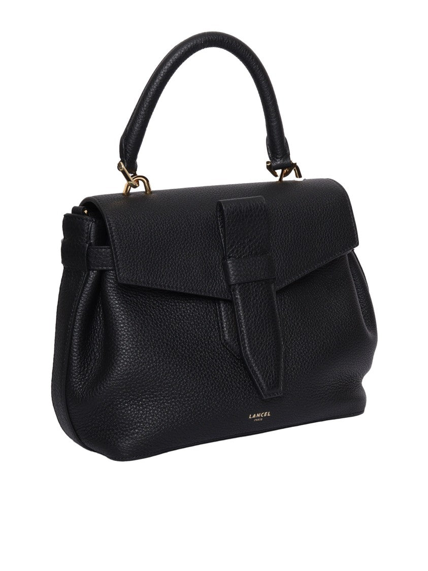 Lancel Structured Calfskin Handbag With Flap Closure
