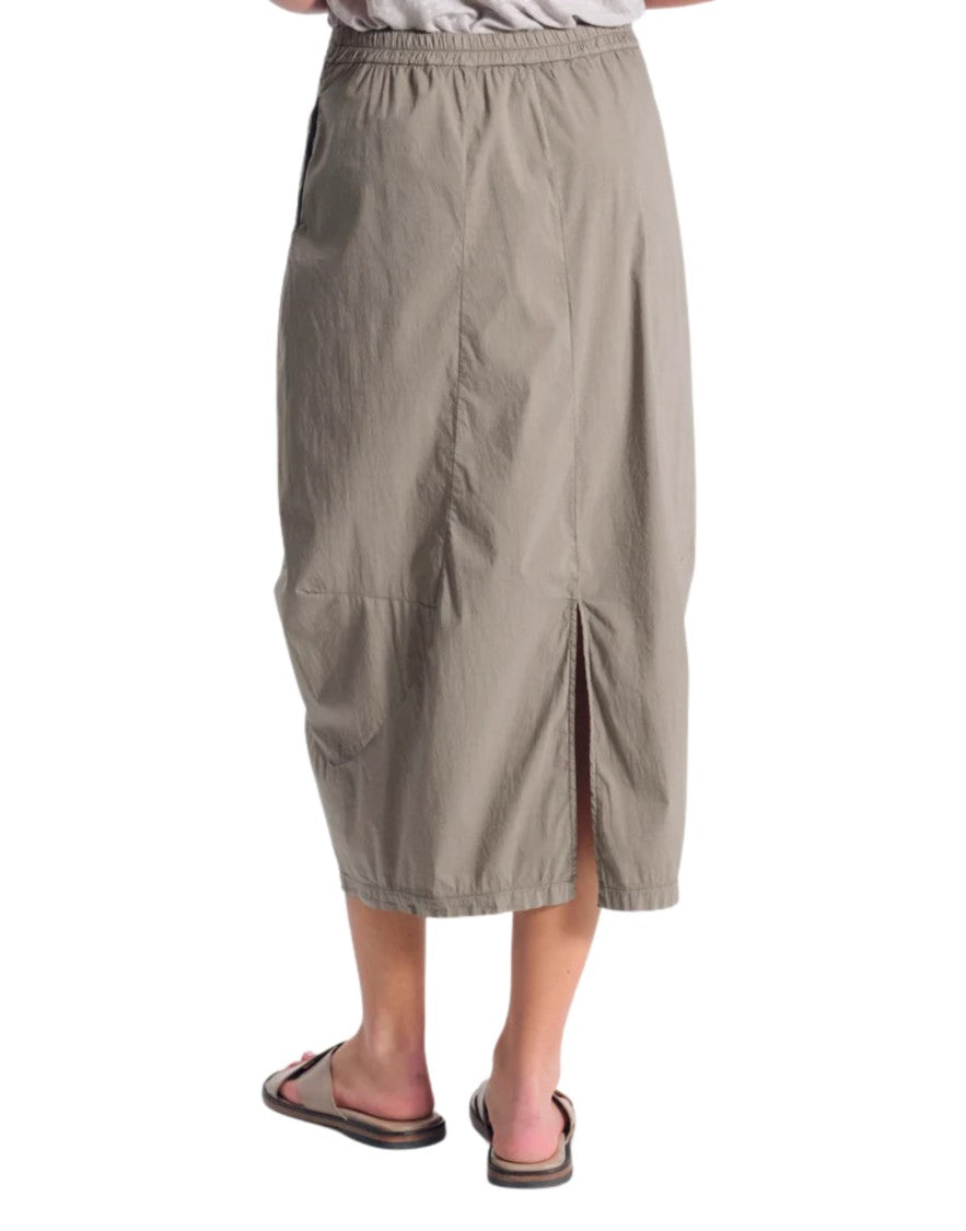Transit Women’S Midi Skirt In Stretch Cotton Taupe
