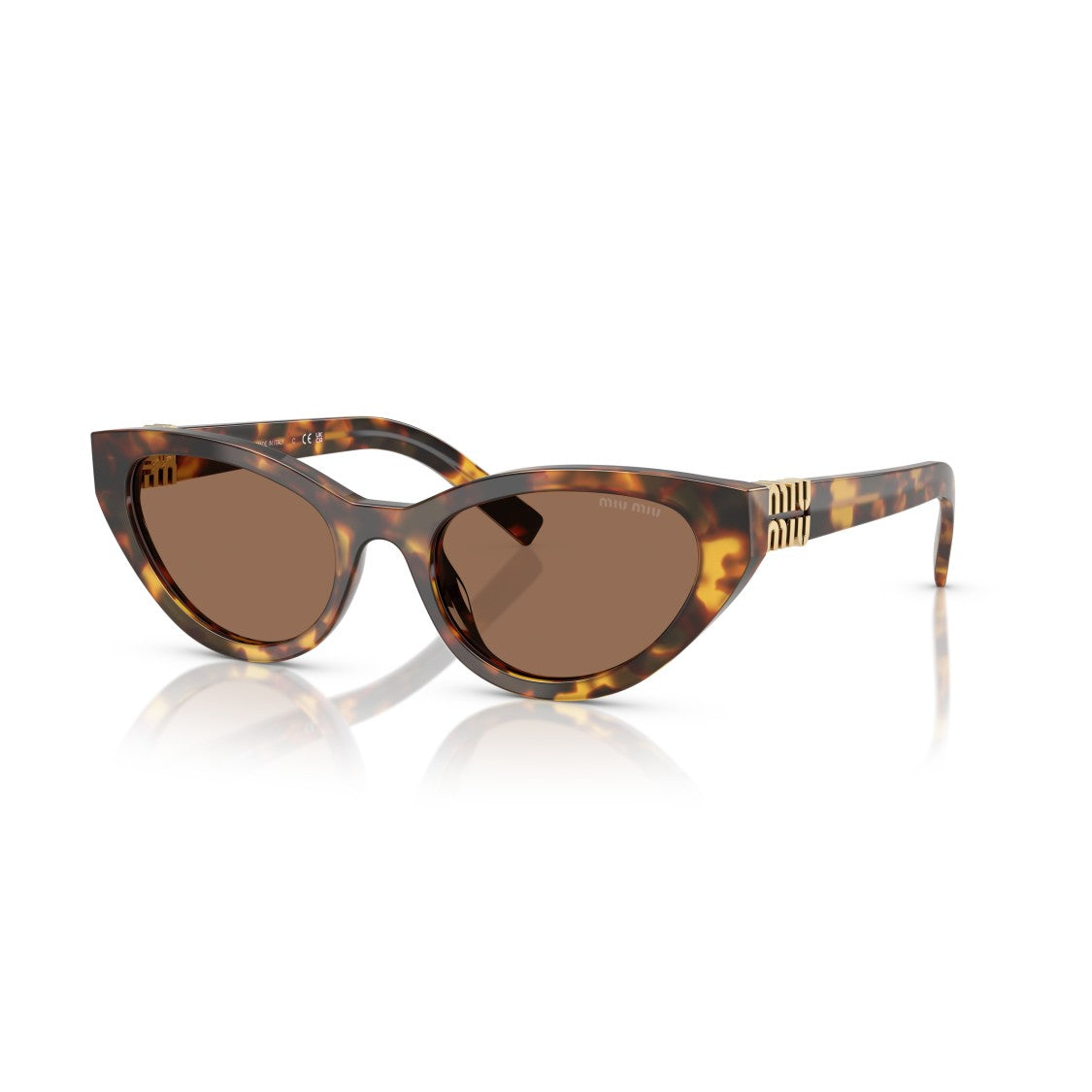 Miu Miu 0Mu A04s Cat-Eye Tortoiseshell Sunglasses