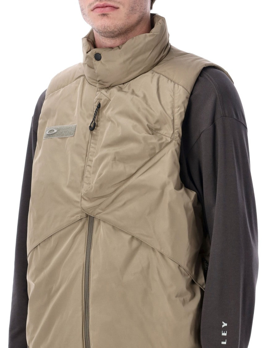 Oakley Technical Padded Vest With Concealed Zippers And High Collared Design