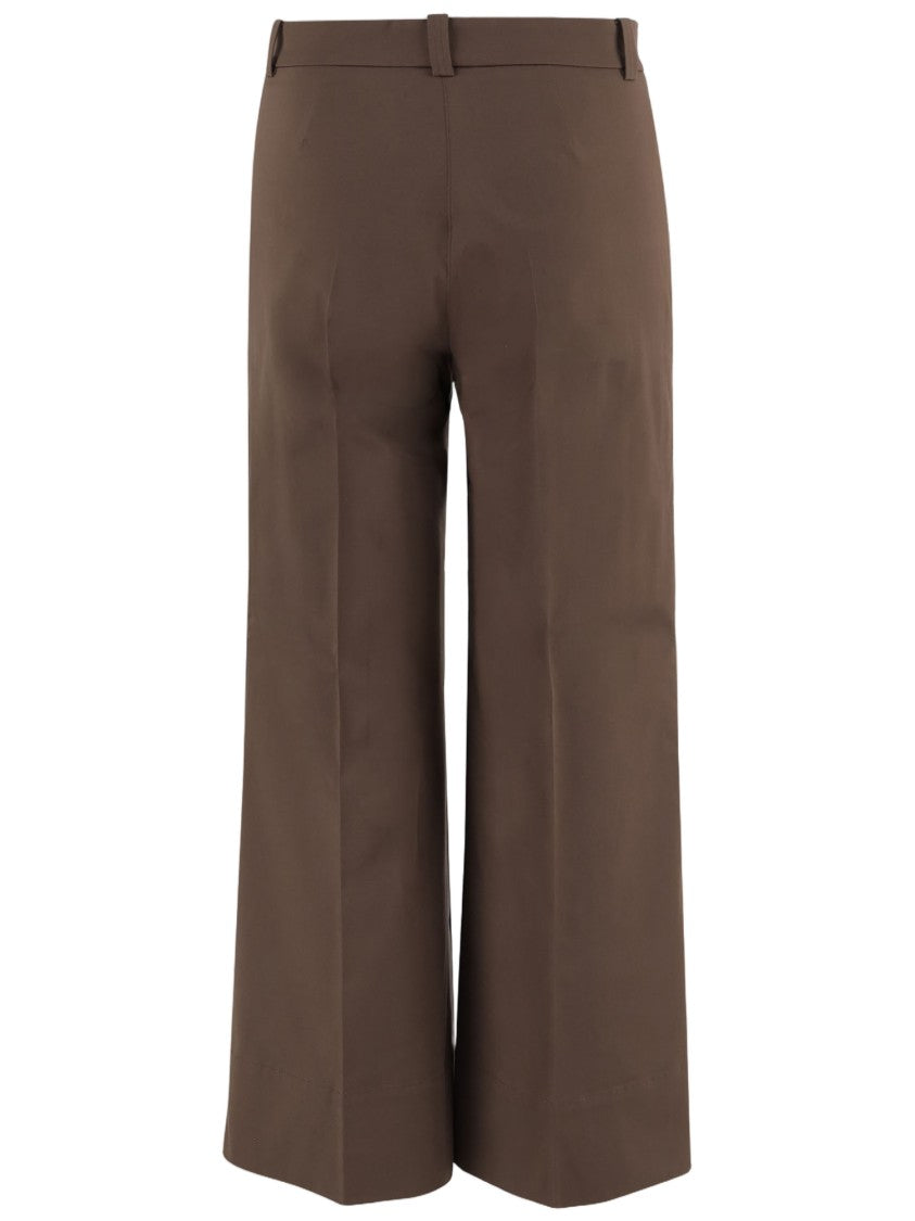Ql2 Tailored Wide-Leg Stretch Cotton Pants