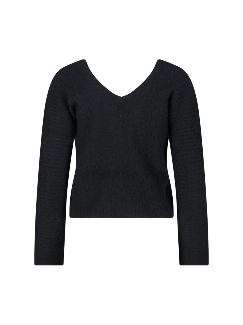 Calvin Klein Ribbed Wool Cardigan – Black