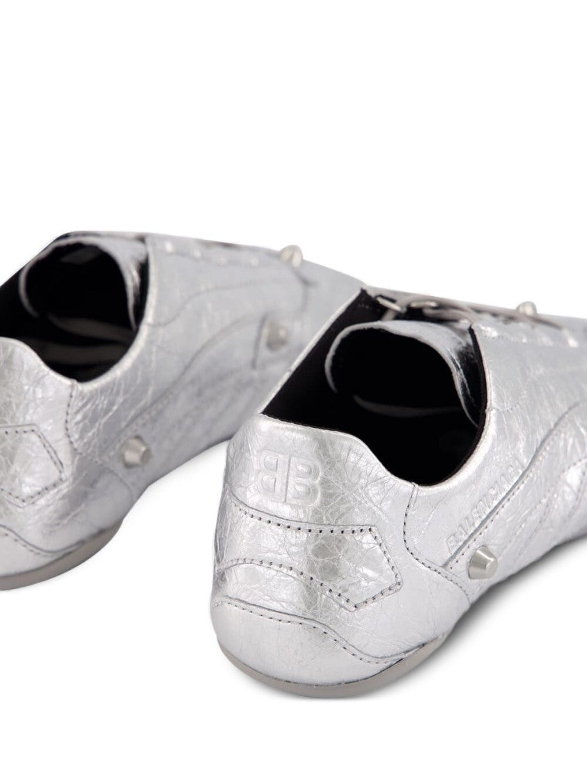 Balenciaga Silver City Metallic Minimalist Aesthetic Sneakers