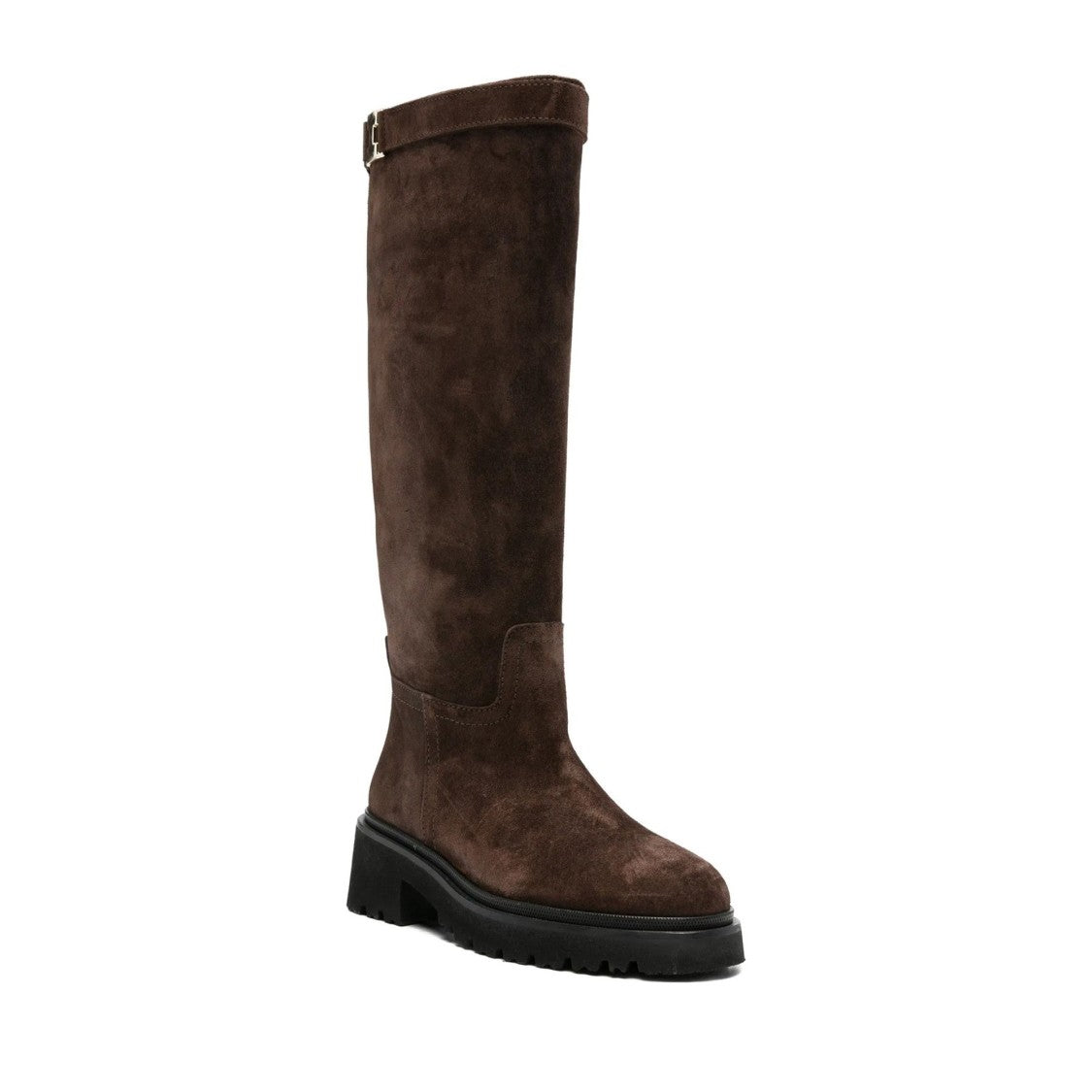 Adrianna Feretti Brown Refined Buckle Suede Boots