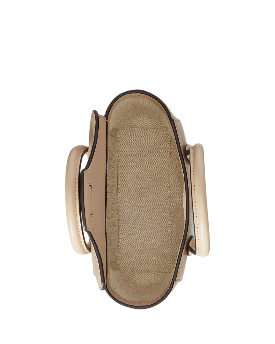 Lauren Ralph Lauren Structured Sand Dune Leather Satchel