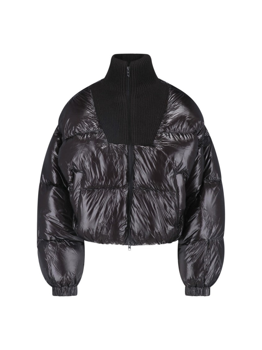 Diesel Black W-Warrior High Collar Down Jacket