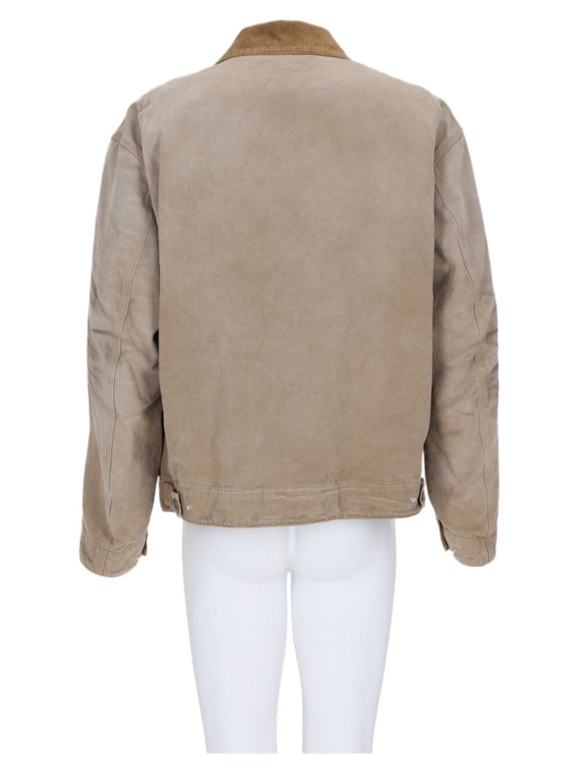 Golden Goose White Boxy Corduroy Collar Casual Jacket