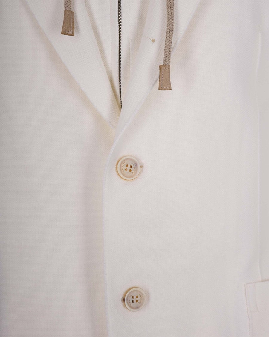 Eleventy Adjustable Hooded Casual Jacket With Internal Placket