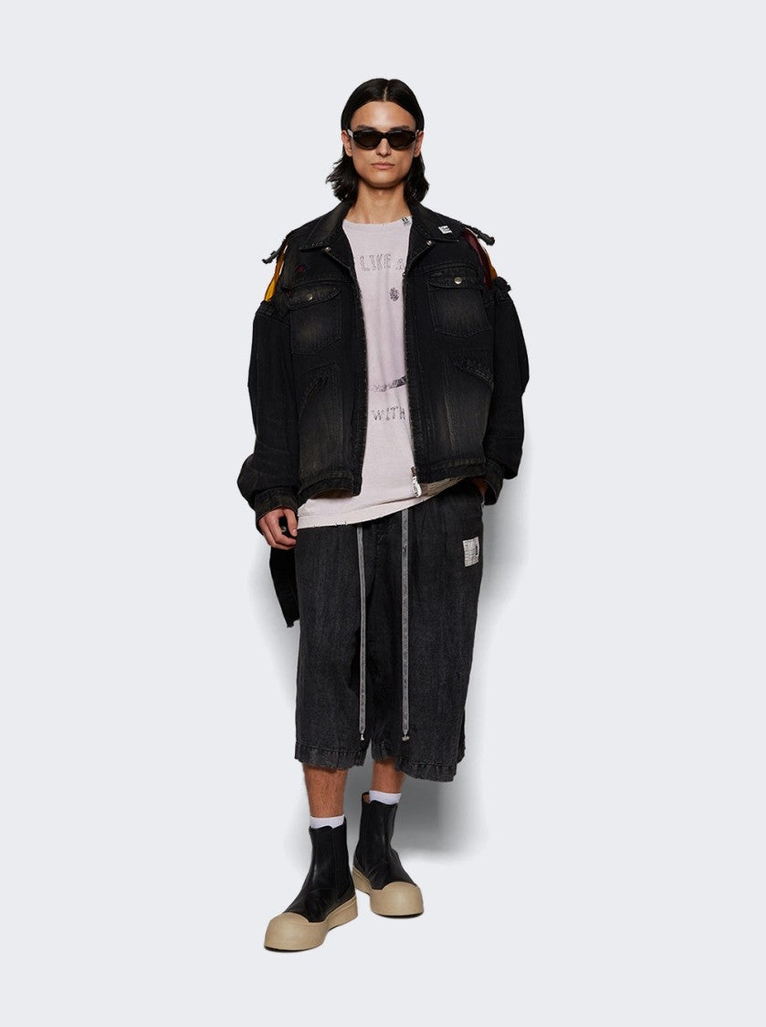 Maison Mihara Yasuhiro Aged Wide Shorts Black