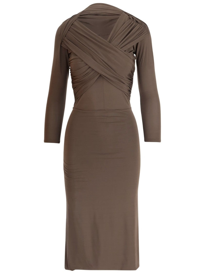 Patou Long Dress Cross Effect