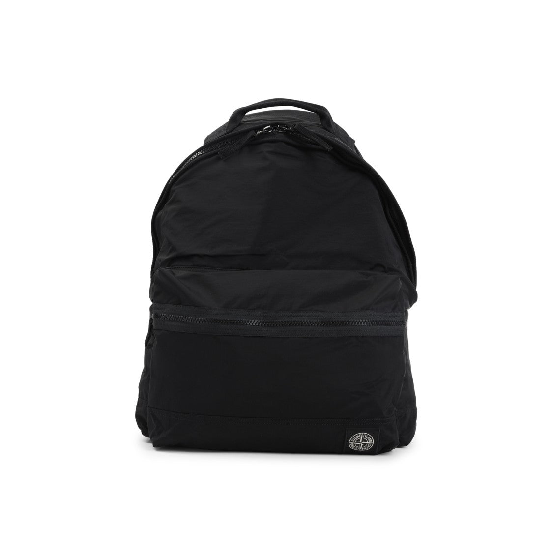 Stone Island Spacious Black Bucket Bag With Durable Polyamide Construction