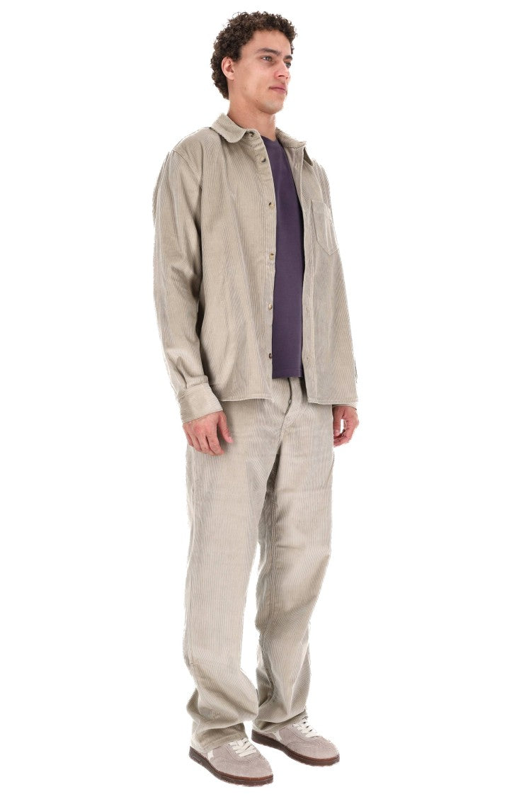 Haikure Ribbed Corduroy Overshirt With Classic Collar