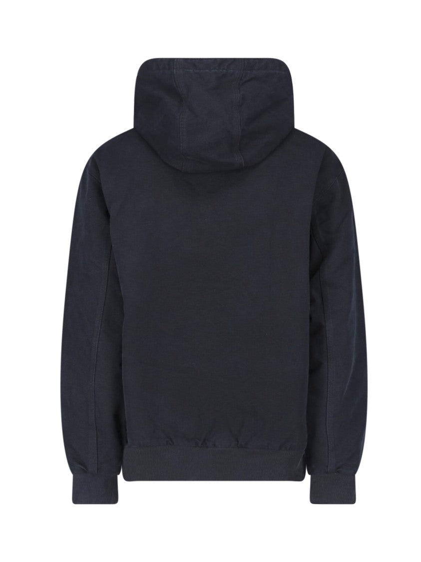 Carhartt Wip Black Og Active Organic Cotton Hooded Jacket