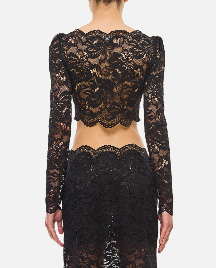 Rabanne Lace Long Sleeve Top