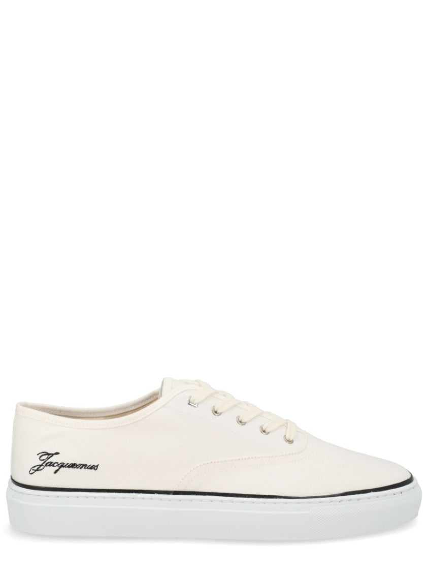 Jacquemus White Féfé Cotton Low-Top Sneakers