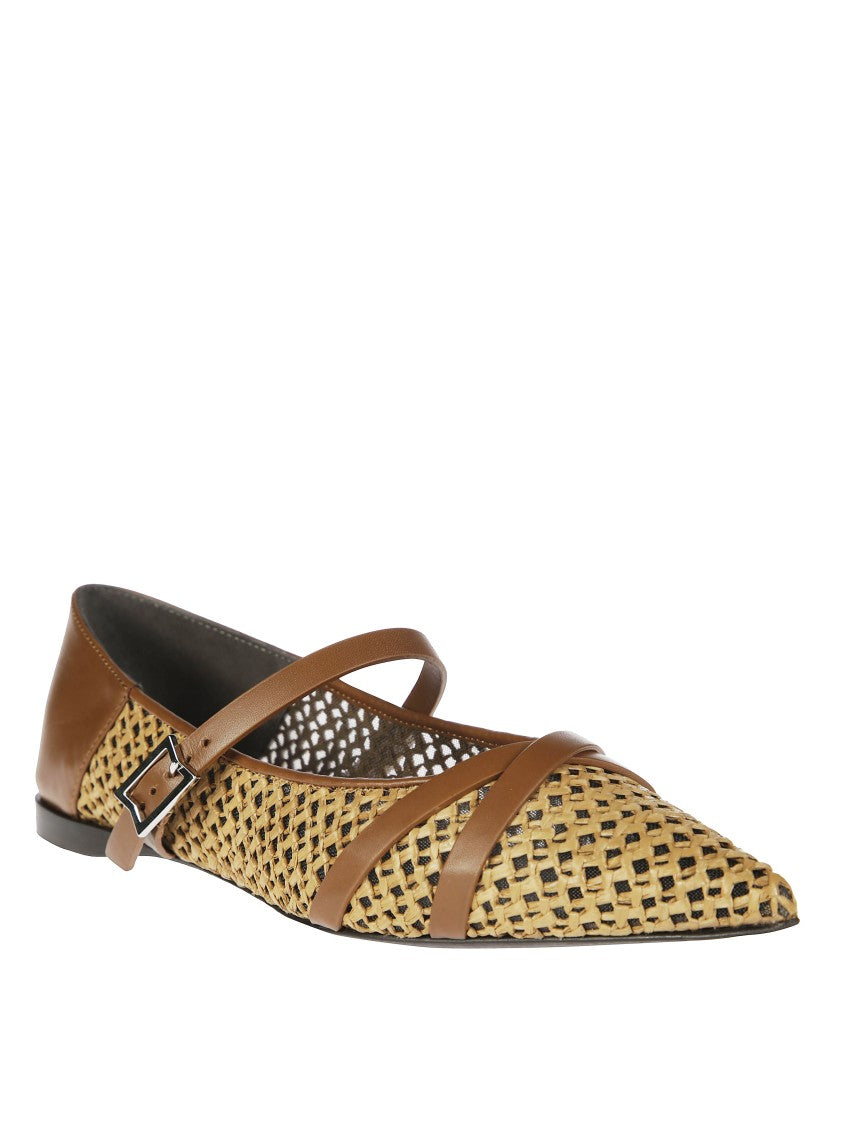 Max Mara Wovenflat Mary Jane Ballerina Rafia