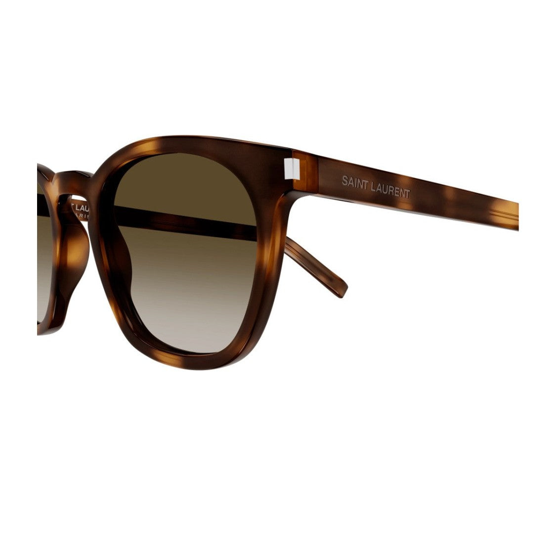 Saint Laurent Havana Sl 28 Corner Angle Recycled Acetate Phantos Sunglasses