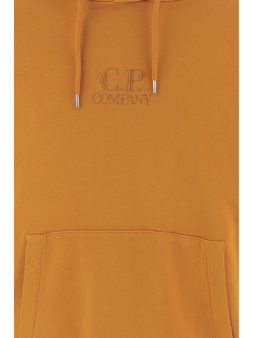 C.P. Company Orange Logo Cotton Hoodie