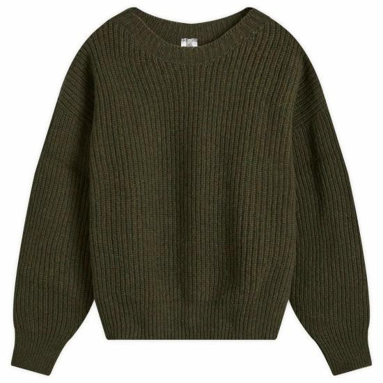 Baserange Textured Knit Sweater With Relaxed Fit And Ribbed Details